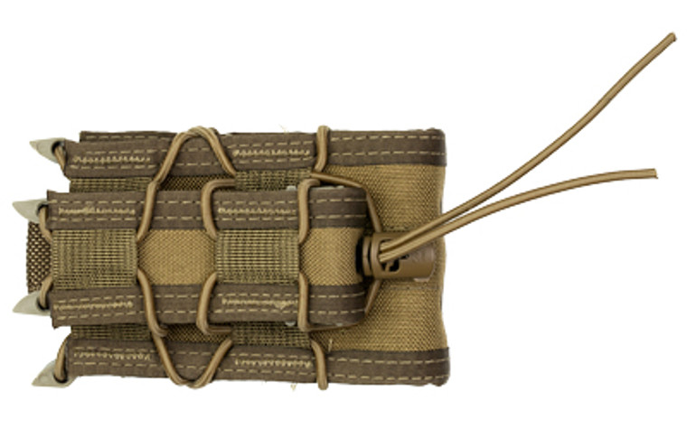 High Speed Gear Double Decker TACO  Dual Magazine Pouch  Molle  Fits (1) Rifle Magazine and (1) Pistol Magazine  Hybrid Kydex and Nylon  Coyote Brown 11DD00CB