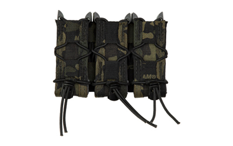 High Speed Gear Pistol TACO  Triple Magazine Pouch  MOLLE  Fits Most Pistol Magazines  Hybrid Kydex and Nylon  Multicam Black 11PT03MB High Speed Gear Pistol TACO  Triple Magazine Pouch  MOLLE  Fits Most Pistol Magazines  Hybrid Kydex and Nylon  Multicam Black 11PT03MB
