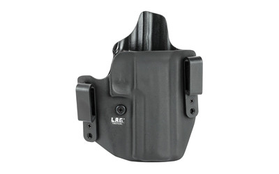 L.A.G. Tactical  Inc. Defender Series  OWB/IWB Holster  Fits SIG P320 Full Size 9/40  Kydex  Right Hand  Black Finish 2078