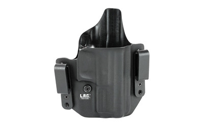 L.A.G. Tactical  Inc. Defender Series  OWB/IWB Holster  Fits Springfield XD Service 9/40  4" Barrel  Kydex  Right Hand  Black Finish 3010