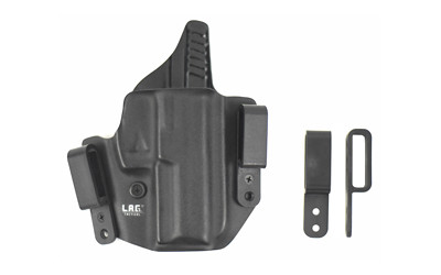 L.A.G. Tactical  Inc. L.A.G. Defender  Inside the Waistband Holster  Fits Springfield Hellcat Pro  Kydex  Matte Finish  Black  Right Hand 3057
