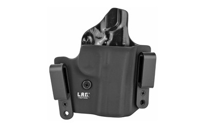 L.A.G. Tactical  Inc. Defender Series  OWB/IWB Holster  Fits 1911 3"  Kydex  Right Hand  Black Finish 6007