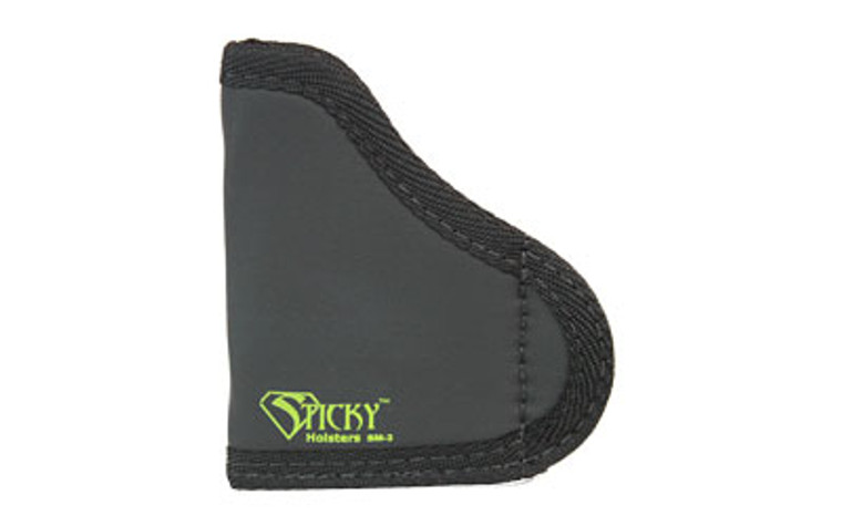 Sticky Holsters Pocket Holster  Ambidextrous  Fits Pocket .380s-Small Handguns with Lasers  Automatics Up to 2.75" Barrel  Ruger LCP  Remington RM380  DB380/9  S&W Bodyguard 380  Taurus 738 TCP 380  Sig P238  Black Finish SM-3 Sticky Holsters Pocket Holster  Ambidextrous  Fits Pocket .380s-Small Handguns with Lasers  Automatics Up to 2.75" Barrel  Ruger LCP  Remington RM380  DB380/9  S&W Bodyguard 380  Taurus 738 TCP 380  Sig P238  Black Finish SM-3