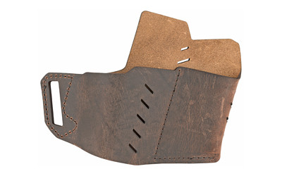 Versacarry Commander Series Water Buffalo Belt Holster  Includes Spare Mag Pouch  Fits Most Double Stacked Semi-Automatic Pistols  Right Hand  Distressed Brown Leather 62101