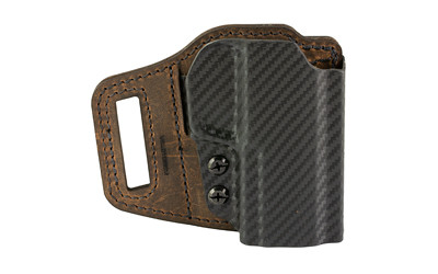 Versacarry V-Slide  Belt Slide Holster  Right Hand  Fits Sig P365 Macro  Distressed Leather and Polymer  Brown VSL211365M
