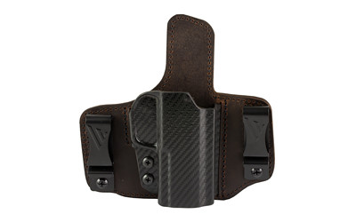 Versacarry Insurgent Deluxe  Inside/Outside Waistband Holster  Right Hand  Fits Sig P365 Macro  Distressed Leather and Polymer  Brown INS201365M