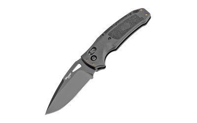 Hogue K320  Folding Knife  Black  Drop Point Blade  3.5"  Nitron 36370