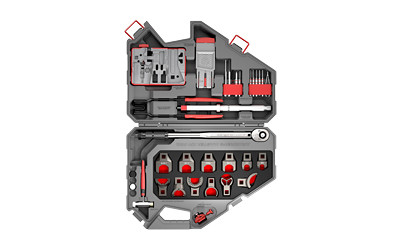 Real Avid Armorer's Master Kit AR15 PRO  AR15 Tool Kit  Gray Carry Case AVAMKPRO