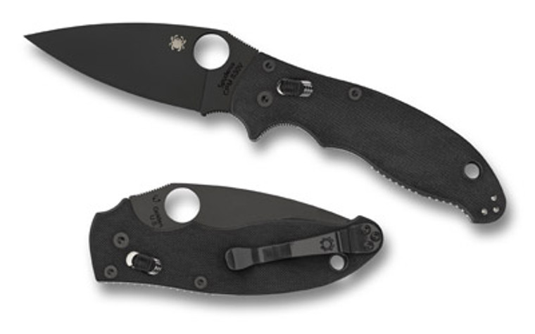 Spyderco Manix 2  3.375" Folding Knife  Plain Edge  Black Blade  Black CPM-S30V Handle  Black Finish C101GPBBK2 Spyderco Manix 2  3.375" Folding Knife  Plain Edge  Black Blade  Black CPM-S30V Handle  Black Finish C101GPBBK2