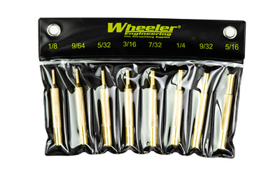 Wheeler Brass Punch Kit  8 Piece  Includes Storage Pouch  Brass 780194