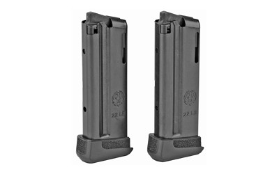 Ruger Magazine  22LR  10 Rounds  Fits Ruger LCP II  with Extended Floorplate  2 Pack  Steel  Blued Finish 90697