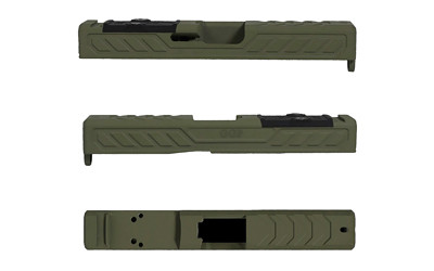 Grey Ghost Precision GGP-19 Stripped Slide  Version 6  Trijicon RMR/Leupold DPP Optic Cut  Cerakote Finish  Olive Drab Green  For Glock 19 Gen 5 GGP-19-5-OC-ODG-V6