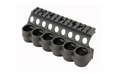 Mesa Tactical SureShell  12 Gauge  6-Shell Side Saddle with Rail  Fits Benelli M4  Polymer  Matte Finish  Black 94930