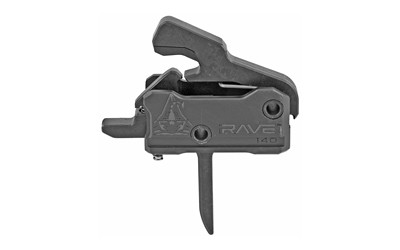 Rise Armament RAVE Super Sporting Trigger  Flat  3.5 lb Single Stage Pull  Black  Anti-Walk Pins T017F-BLK