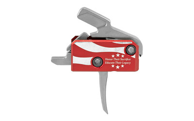 Rise Armament Patriot Trigger  Red  Includes Challenge Coin and Anti-walk Pins  Folds Of Honor Edition RA-13FOLDS-PT