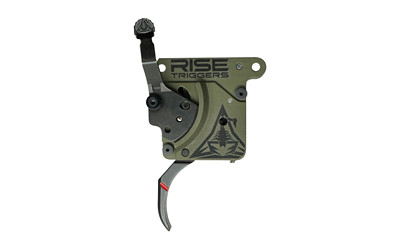 Rise Armament Reliant Pro  Single Stage Trigger  Curved  1 to 3Lbs  Fits Remington 700  Green/Black  Includes Bolt Release RA-740-BC
