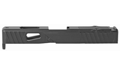 Rival Arms Match Grade Upgrade Slide For Glock 19 Gen 4  RMR Cut Ready  Front and Rear Serrations  Satin Black Quench-Polish-Quench (QPQ) Finish RA-RA10G204A