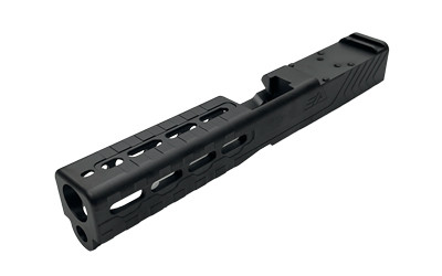 Sylvan Arms Complete Custom Slide  Trijicon RMR Slide Cut  For Glock 17 GEN3  DLC Finish  Black  Includes Internals  Sights  RMR Cover/Adapter Plate  RMR Locating Pins and Plate Screws GL17G3SK