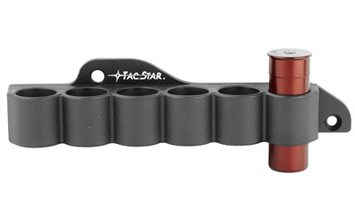 TacStar Slimline Side Saddle  Black  Fits Mossberg 500/590  12Ga  Holds 6Rd 1081210