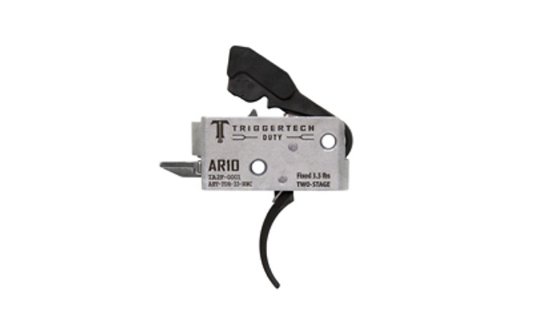 TriggerTech Duty  Curved Trigger  Two Stage  3.5LB Pull  Fits AR-10  Anodized Finish  Black AHT-TDB-33-NNC