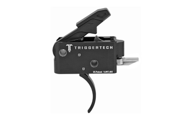 TriggerTech Trigger  3.5LB Pull Weight  Fits AR-15  Competitive Curved Trigger  Two Stage  Black Finish  Includes Installation Tools  Instruction Book  & TriggerTech Patch AR0-TBB-33-NNC