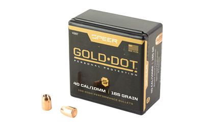 Speer Ammunition Gold Dot  .400 Diameter  .40 Caliber   165 Grain  Hollow Point  100 Count 4397