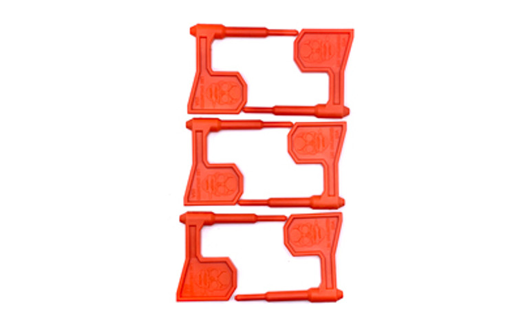 LBE Unlimited Chamber Flag  For Rifles  Plastic Construction  Orange  Pack of 6 CSFLG-RFL