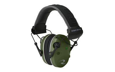 Radians R3400 Quad Mic  Electronic Earmuff  Military Green/Black Finish R3400EQCS