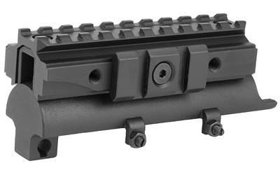 NcSTAR SKS Tri-Rail Receiver Cover  Black  Fits SKS  Replaces Existing SKS Receiver Cover and Provides (3) Rails for Mounting  See-Through Design Allows the Shooter to Use Iron Sights while Mounted MTSKS