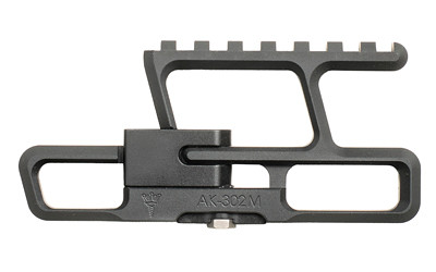 RS Regulate Rear Biased Lower  Modular Side Mount  Fits AKM Type Rifles  Matte Finish  Black  Not Compatible with Folding Stocks AK-302M