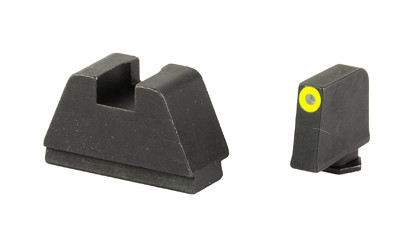 AmeriGlo Optic Compatible Sets for Glock  Fits All Glocks  3XL Tall  Green Tritium with LumiGreen Outline  .365" Front and .451" Rear  Black Rear Sight GL-691