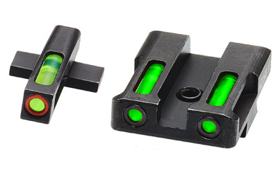 Hi-Viz LiteWave H3 Tritium/Litepipe Night Sights  Fits Springfield XD/XDS/XDE/XDM  Green Front w/Orange Front Ring  Green Rear XDN521