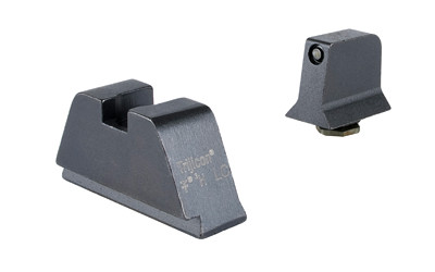 Trijicon Suppressor/Optic Height  Night Sights  Black Front with Metal Rear & Green Lamps  For Glock 17 19 22 23 24 26 27 31 32 33 34 35 39 GL201-C-601137