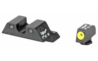 Trijicon HD Tritium Sight  3 Dot Green Tritium With Yellow Front Outline  Fits Glock 20/21/29/30/31/32 GL104Y-600545