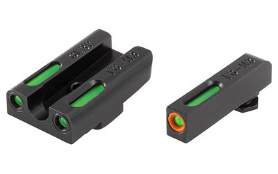 TRUGLO Brite-Site TFX Pro  Sight  Fits Glock 42 and 43  Tritium/Fiber-Optic  Day/Night Sight  24/7 Brightness  Orange Ring on Front Sight TG-TG13GL3PC