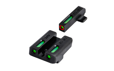 TRUGLO TFX Pro  Sight Set  Fits Springfield Hellcat  Tritium/Fiber-Optic  Day/Night Sight  24/7 Brightness  Orange Ring on Front Sight TG-TG13XD2PC