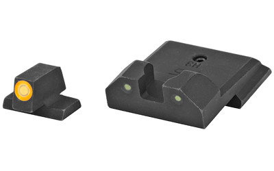 XS Sights R3D Night Sights  Orange Front Dot  Fits M&P & M2.0 Shield  Steel/Blued SW-R033S-6N