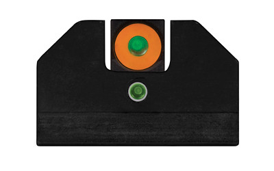 XS Sights F8 Night Sight  Fits Glock 42 and 43  Green with Orange Outline Front  Green Rear  Tritium Front/Rear GL-F008P-5