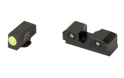 XS Sights R3D 2.0  Tritium Night Sight  For Glock 43  Green Front Outline  Green Tritium Front/Rear GL-R203P-6G