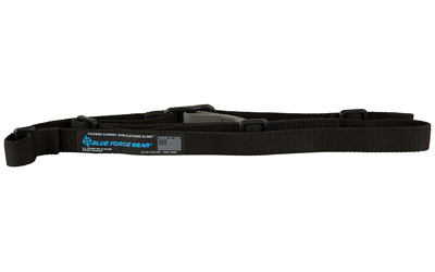 Blue Force Gear Vickers ONE Sling  2-Point Combat Sling  54" with Adjuster Tightened  Black  1" Webbing  Attached with TriGlide  Hardware Not Included VCAS-100-OA-BK