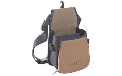 Allen Company Eliminator Basic Double Compartment Shooting Bag   Black/Coffee/Copper  Belt Included  Lightweight 8303