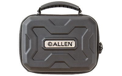 Allen Company Exo Pistol Case  Black Thermo-molded Exoskeleton  9"x6.25"  Lockable Zipper 82-9