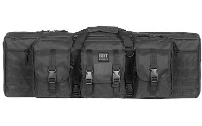 Bulldog Cases Deluxe Tactical Rifle Case  Fits Single Rifle  Three Front Acc. Pockets  Large Main Front Pocket  Back Pack Straps  36" Soft Case  Black BDT35-36B