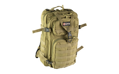 GPS Tactical Bugout Computer Backpack  Fits Up to a 15" Laptop  600 Denier Polyester Construction  Tan GPS-T1712BPT