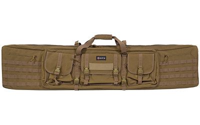 GPS Tactical Double Rifle Case  Flat Dark Earth  55"  600 Denier Polyester GPS-DRC55-FDE
