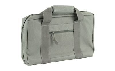 NcSTAR Discreet Pistol Case  Nylon  Gray  Two Padded Handgun Compartments  Six Elastic Magazine Loops  Carry Handle CPU2903