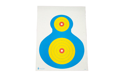 Action Target High Visibility Fluorescent Silhouette Target  Multi Color  19"x25"  100 Per Box PR-WB1-100