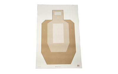 Action Target IPSC Paper Target with Visible Scoring Zones  Brown  23" x 35"  100 Per Box IPSC-P SHBR-100
