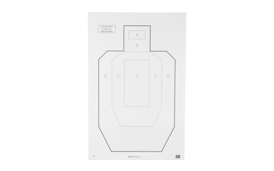 Action Target IPSC-P  Official USPSA/IPSC Practice Target  White/Black  23"x35"  100 Per Box IPSC-P-100
