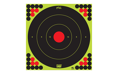 Pro-Shot Products Splatter Shot  17.5" Bullseye  Adhesive Target  5 Pack  Black/Green LONG RANGE-17.25-5PK